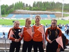 T15 4x100m joukkue Nea Tenno, Adeliina Kemppainen, Emma Mäkikallio, Iida Pahtaja